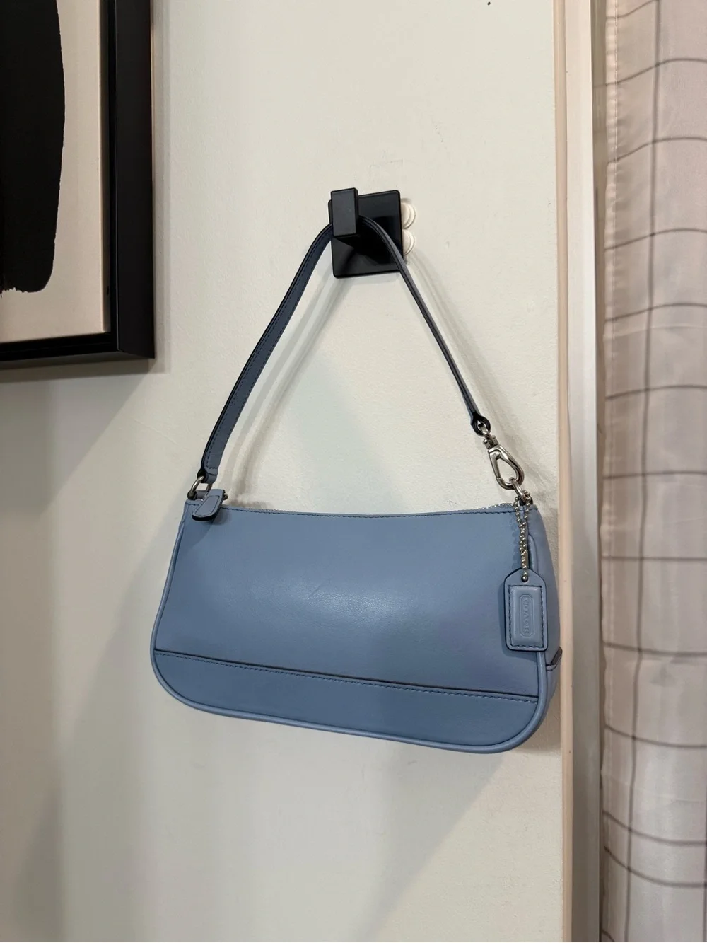 ULTRA RARE! Coach (2003) Hampton Demi Clip Shoulder Bag- Baby Blue